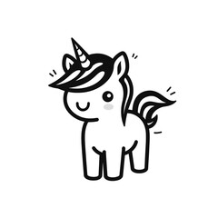 black vector unicorn - cute and funny © Karat