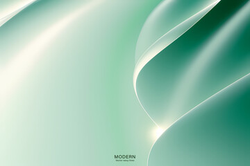 Modern colorful abstract soft green background with wave lines. vector illustration design. for presentation background, brochure, card, flyer, brochure, banner, poster.