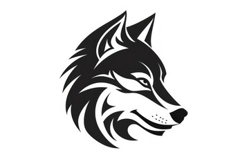 Fototapeta premium an animal logo with the head of a wolf, suitable for use as a business