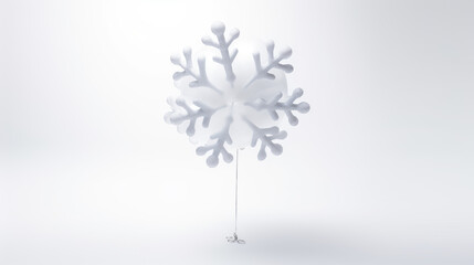 A baloon on white background,A snowflake on a white background