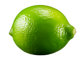 Limón lima en fondo transparente.