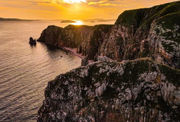 Sunset with mountains