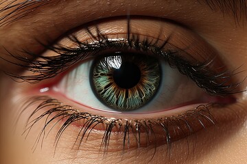 Naklejka premium Blue Macro eye close up