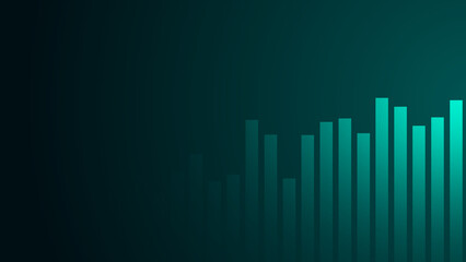 Abstract graph chart of stock market trade background.