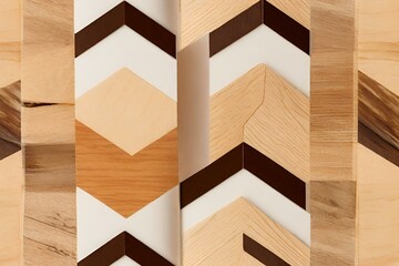 Background with a herringbone pattern with different wood tones, Wood wallpaper, Wooden herringbone pattern