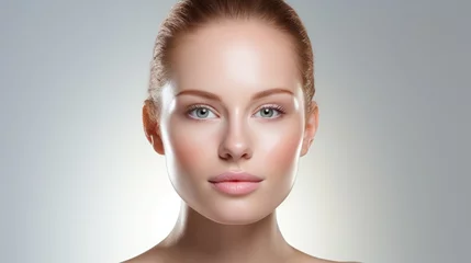 Foto op Aluminium A beautiful woman model face for skin care background © Arisctur