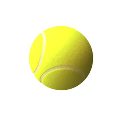 Tennis ball isolated on transparent background
