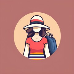 Vibrant Female Apparel Logo on Beautiful Background