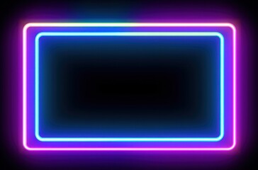 neon frame with pink and blue colors