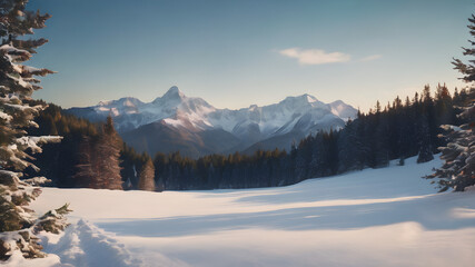 winter mountain landscape