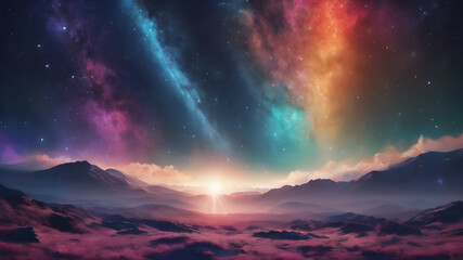 Fototapeta premium sunrise in the mountains