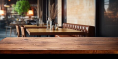restaurant photo frame frameless table empty furniture interior wooden dining table,