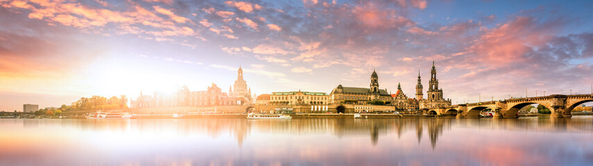 Elbpanorama, Dresden, Sachsen, Deutschland 