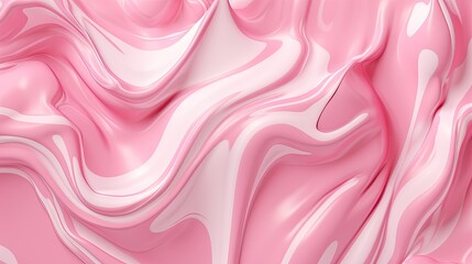Obraz premium abstract pink flowing liquid, top view, as a Horizontal background, room for copy, in a fluid art abstract-themed, of photorealistic illustration in JPG. Generative ai