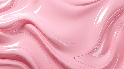Obraz premium abstract pink flowing liquid, top view, as a Horizontal background, room for copy, in a fluid art abstract-themed, of photorealistic illustration in JPG. Generative ai