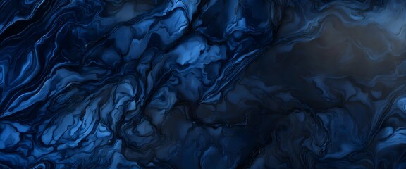 Dark blue glossy marble pattern monochromatic background. - obrazy, fototapety, plakaty