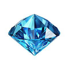 a Sapphire, a precious gemstone, in a side view, PNG, Jewelery-themed, isolated, and transparent photorealistic illustration. Generative ai