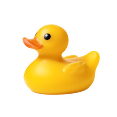Rubber duck isolated on transparent background
