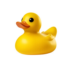 Rubber duck isolated on transparent background