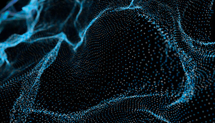 Abstract technology background made of mesh. Dots
