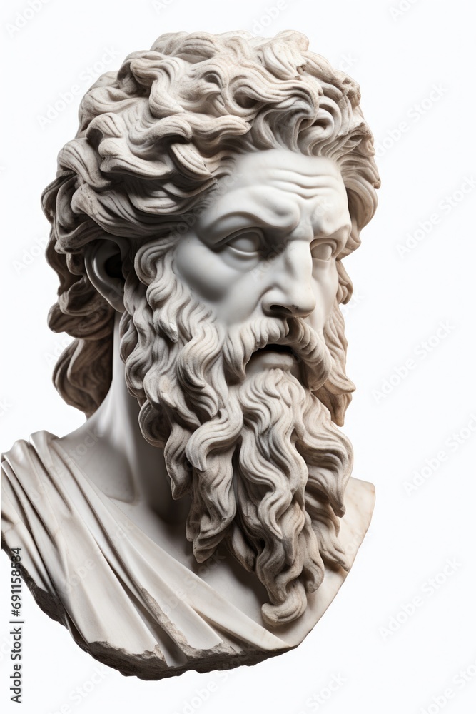Aufkleber A statue of a man with a beard. Perfect for adding a touch of elegance and sophistication to any space