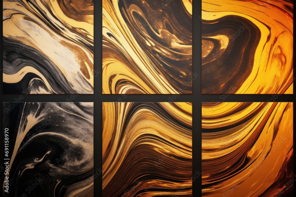 Poster a vibrant painting showcasing a variety of colors. perfect for adding a pop of color to any space