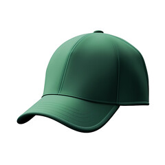 Green hat, baseball cap isolated on transparent background