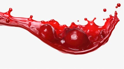 A detailed close-up of a vibrant red liquid splash. Perfect for adding a bold and dynamic element to your design projects