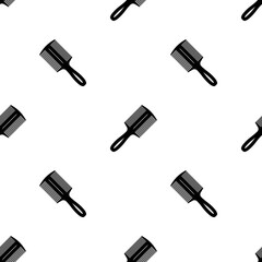 Comb Icon Seamless Pattern, Hair Comb Icon, Tool With Row Of Narrow Teeth Used To Untangle, Arrange Hair