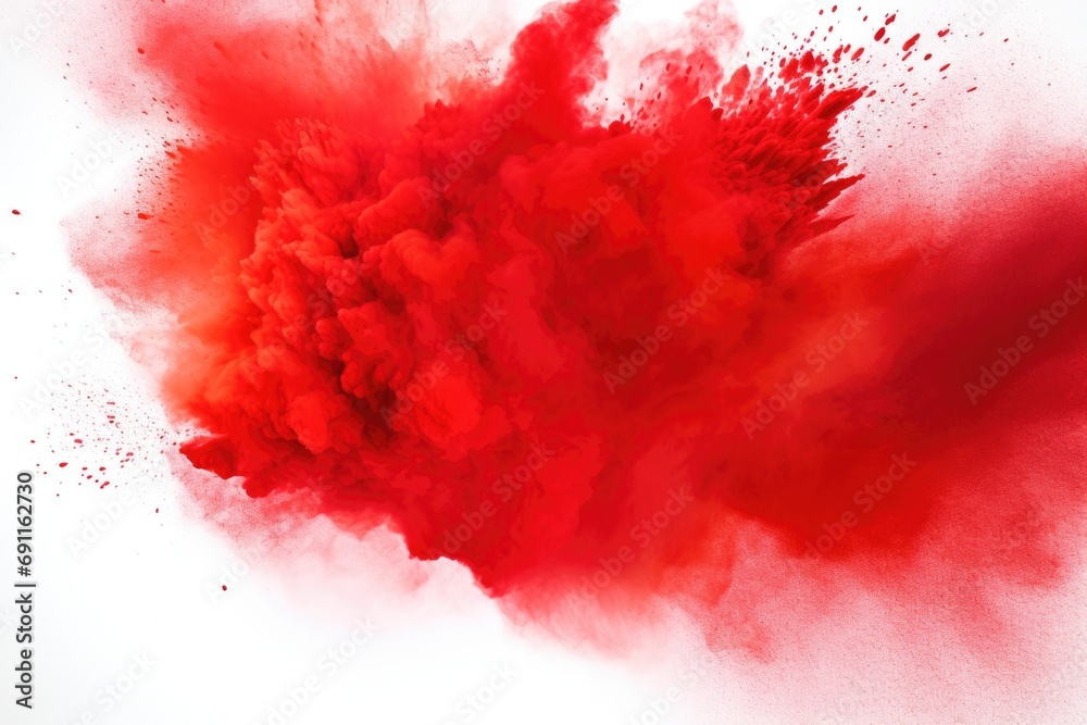 Poster a red dust cloud flying in the air. this image can be used to depict a dusty environment or a windy 