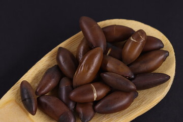 coffee beans on wooden background