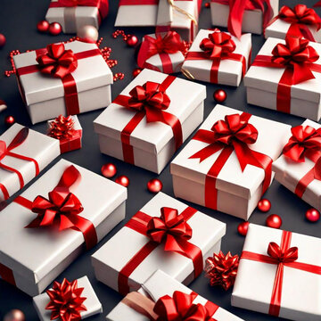 gift boxes with red ribbon.
Artificial intelligence