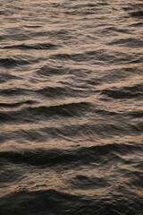 water waves in the sunset