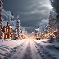 cinematic snowy christmas