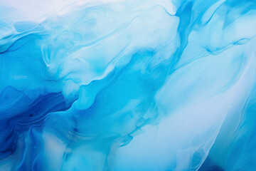 Obraz premium Abstract art blue paint background with liquid fluid grunge texture.