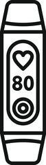 Data sport band icon outline vector. Device digital. Security sport data