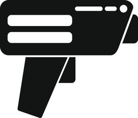 Gun control speed icon simple vector. Vehicle tool speed. Security cam