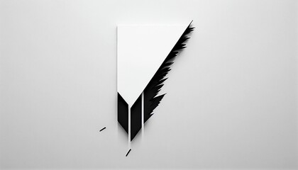 A minimalist logo with clever use of negative space creating a hidden arrow, suggesting direction and progress.