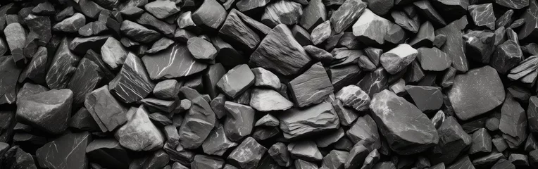 Fotobehang Black and white stone background texture © BrandwayArt