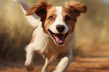 Fototapeta premium dog smiling and happy