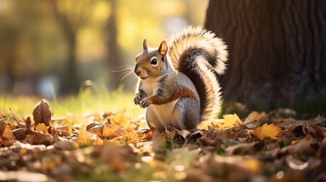 A squirrel is eating corn in a close-up shot.