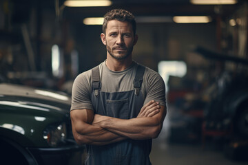 Mechanic in a garage