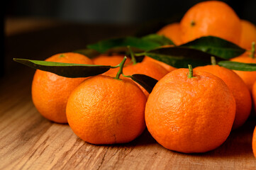 fresh juicy tangerines on a wooden table9