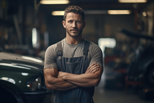 Mechanic in a garage