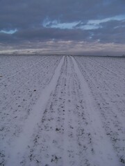 Polna droga, zimą. © Blaszko