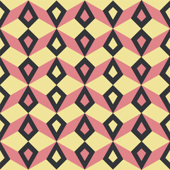 Vintage chevron pattern inspired in 70s fashion prints in pink and cream. Vector seamless pattern design for textile, fashion, paper, packaging, wrapping and branding