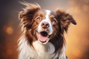 Fototapeta premium dog smiling with it's tongue out