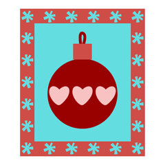 Christmas ball Vector illustration. Christmas decoration 2