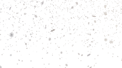 Snow flakes falling with snowdrifts isolated on transparent background. Vector christmas snowfall overlay texture, white snowflakes flying in winter air.