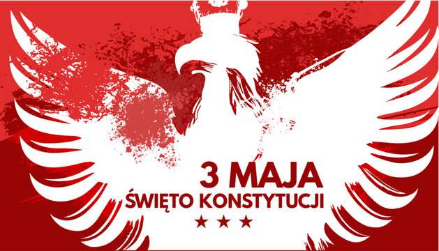 święto konstytucji 3 maja - baner, ilustracja wektorowa